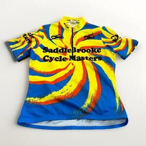 Sugoi Mens Colorful 1/4 Zip Saddle Brooke Cycle Masters Cycling Jersey Size M
